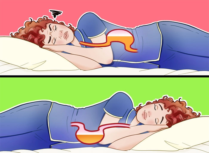 Ngủ nghiêng về bên phải