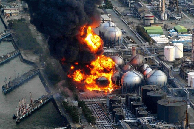Vụ nổ lò phản ứng tại nhà máy điện hạt nhân Fukushima do sóng thần gây ra hồi năm 2011