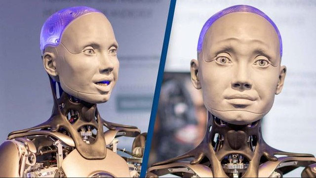 robot-ameca Gương mặt đầy biểu cảm của robot Ameca