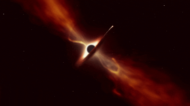 spaghettification Hiện tượng này được gọi là "mì ống hóa".