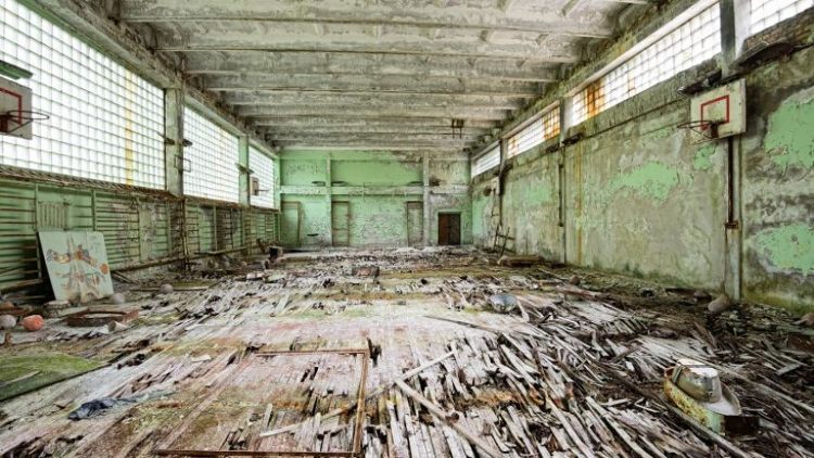Bị bỏ hoang ngay sau thảm họa hạt nhân Chernobyl.